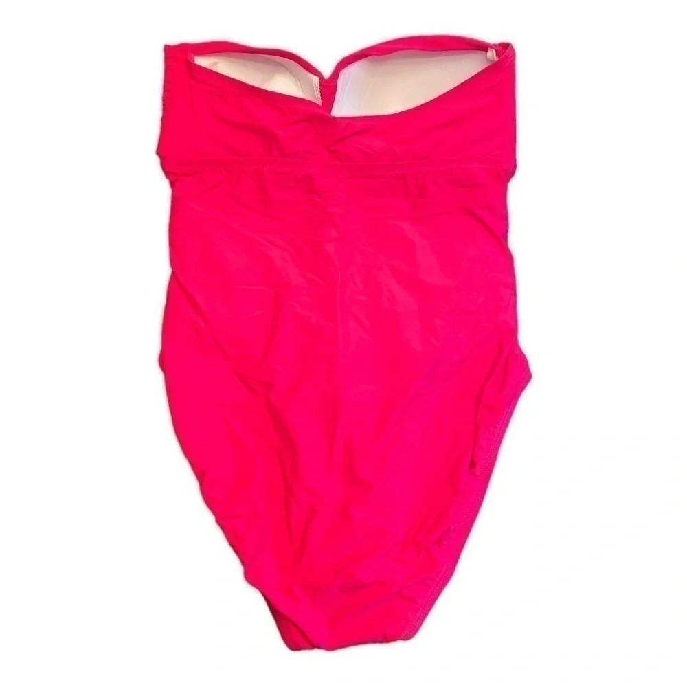 Athena Women's Solid Twist Bandeau One-Piece In Rose
